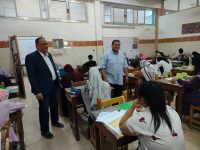 تفقد سير الامتحانات العملية بكلية التربية الفنية تحت رعاية رئيس الجامعة